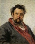 Ilya Repin Portrait of Modest Mussorgsky Sweden oil painting reproduction